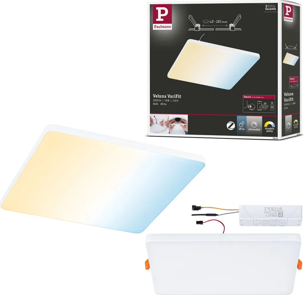 Pannello LED Paulmann Veluna Edge VariFit: Design Frameless Moderno