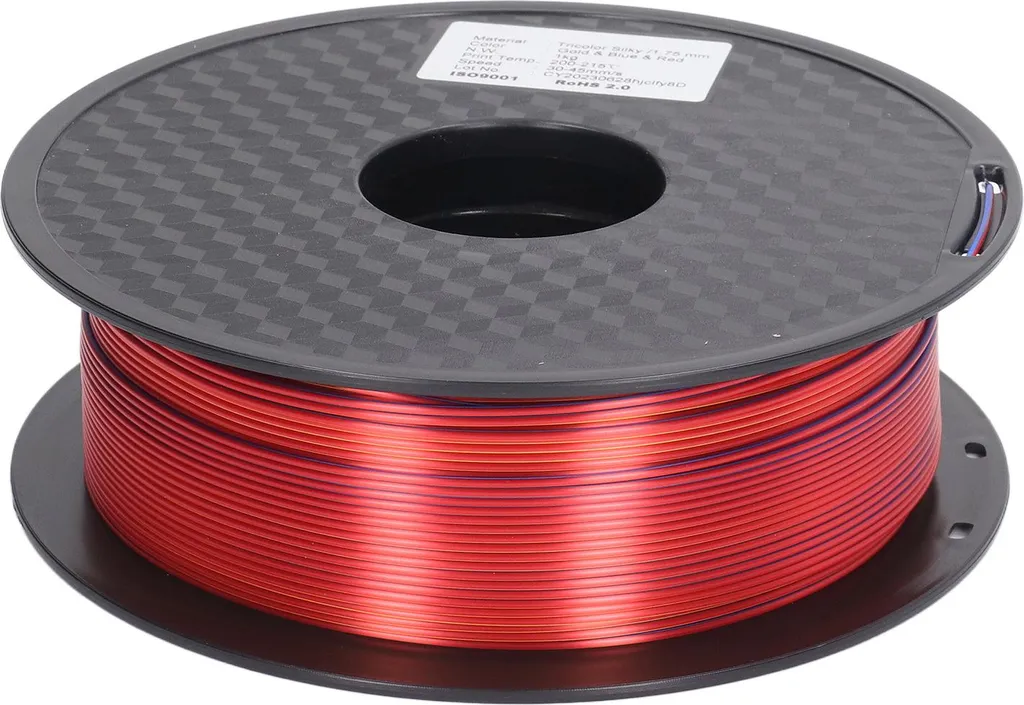 Filament PLA 1.75mm Or Bleu Rouge souple pour impression 3D de précision