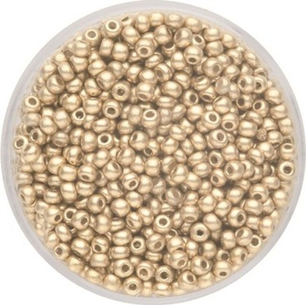 Rocailles metallic goldbraun 2,6 mm 17 g