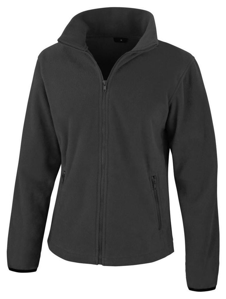 Result Damen Core Fashion Fit Fleece-Oberteil / Fleecejacke FK607 (XS) (Schwarz)