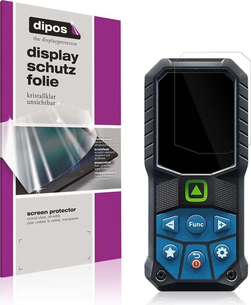 4x Schutzfolie für Bosch Professional Laser GLM 50-27 klar Displayschutzfolie Folie Display Schutz dipos