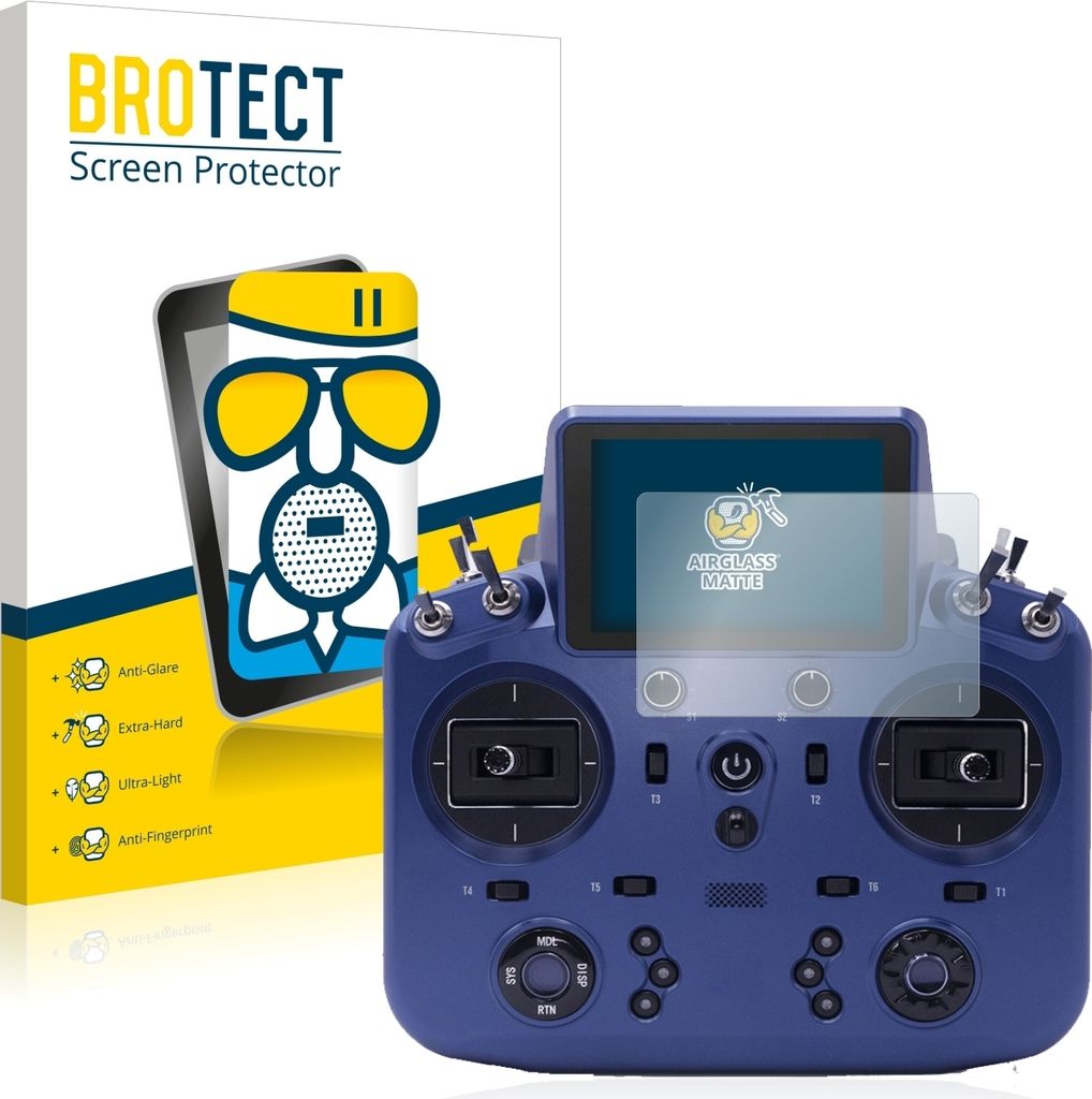 BROTECT Entspiegelungs Schutzglas für FrSky Tandem X18 Schutzfolie Panzer Folie Glas Display Schutz matt