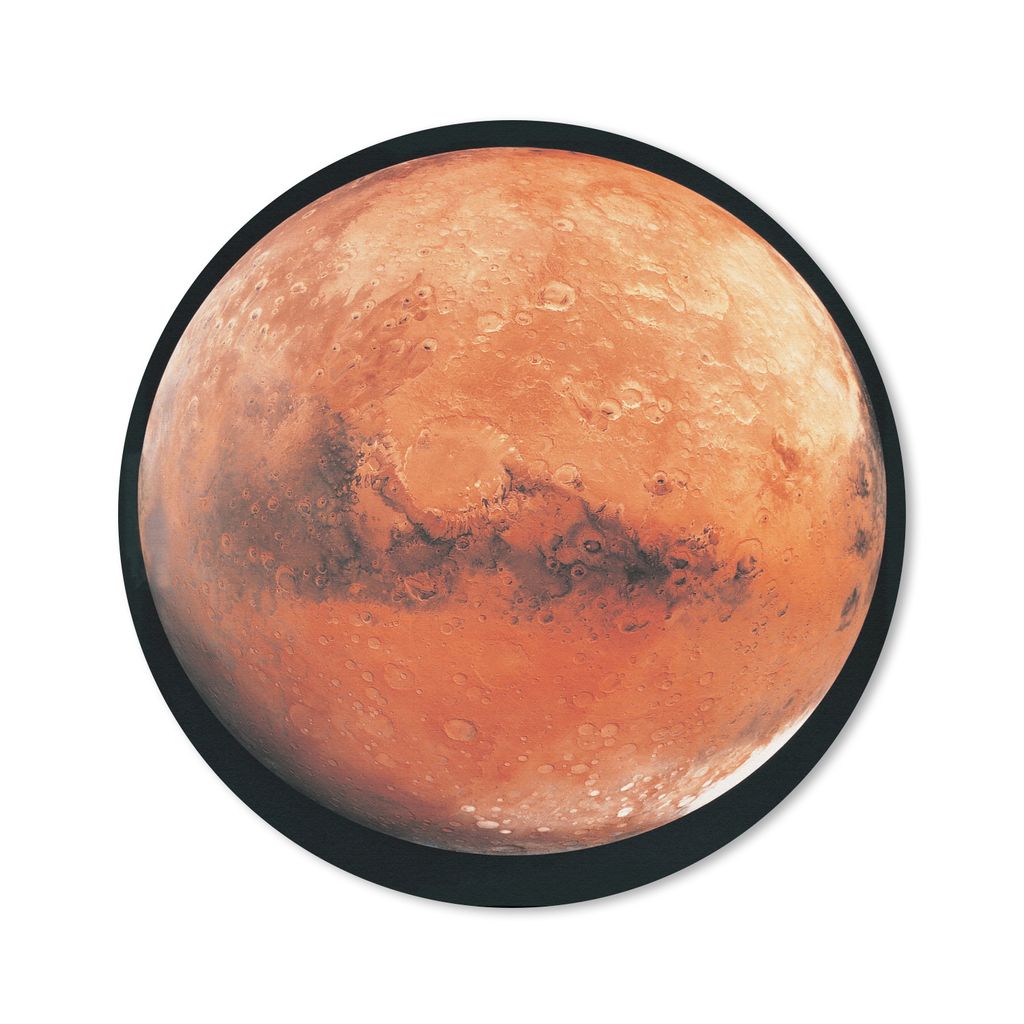 MuchoWow Mauspad Mousepad Der Planet Mars vor einem schwarzen Hintergrund 40x40 cm - Mousepads - Maus Mat - Pad - Mausunterlage - Schreibtisch Ac...