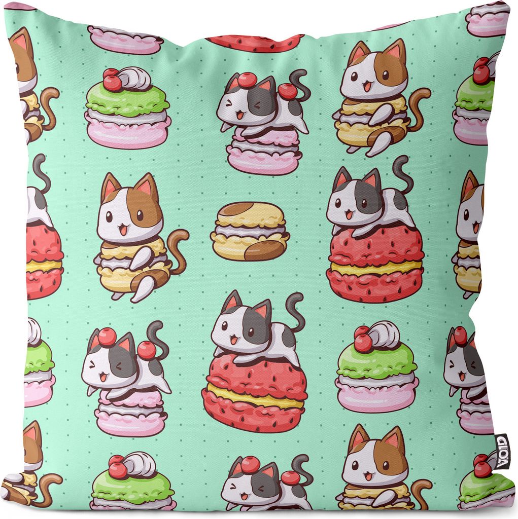 VOID Macaron Japan Katze Kissenbezug Kissenhülle sofa couch wohnzimmer dekoration wasserfest Outdoor Kissen bezug deko