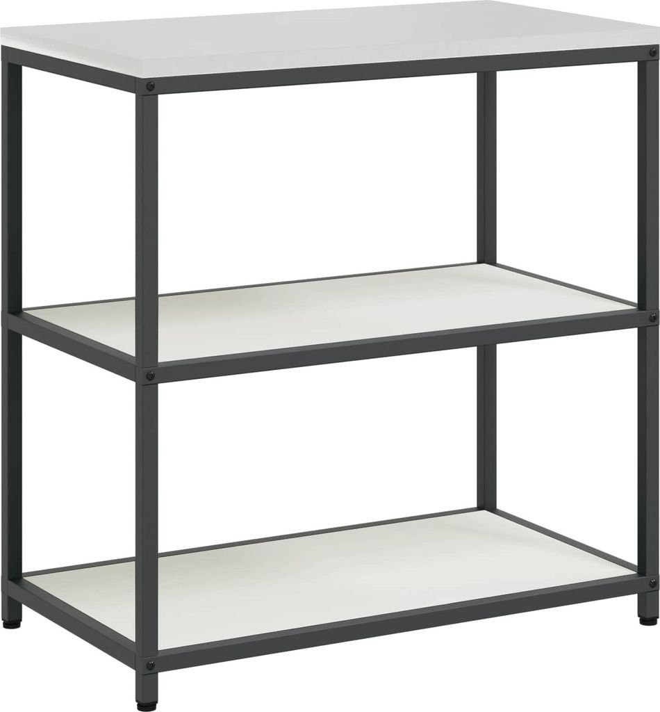 Küchenaufbewahrung mit Regal Weiß 60 x 50 x 92 cm Stahl