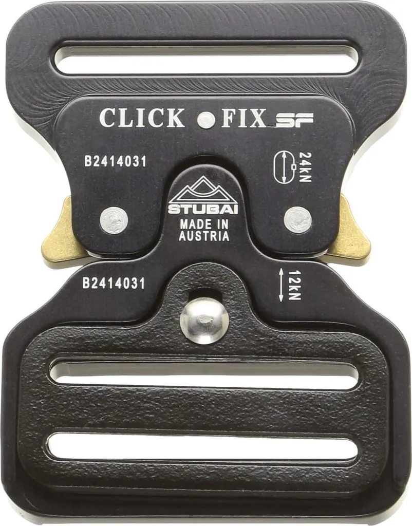 Boucle de ceinture 45mm en aluminium noir CLICK FIX FLEX 2.0 STUBAI