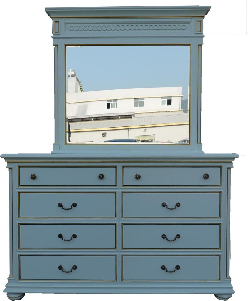 Elegante Stil Möbel Schlafzimmer Kommode Schrank Klassische Anrichte mit Spiegel