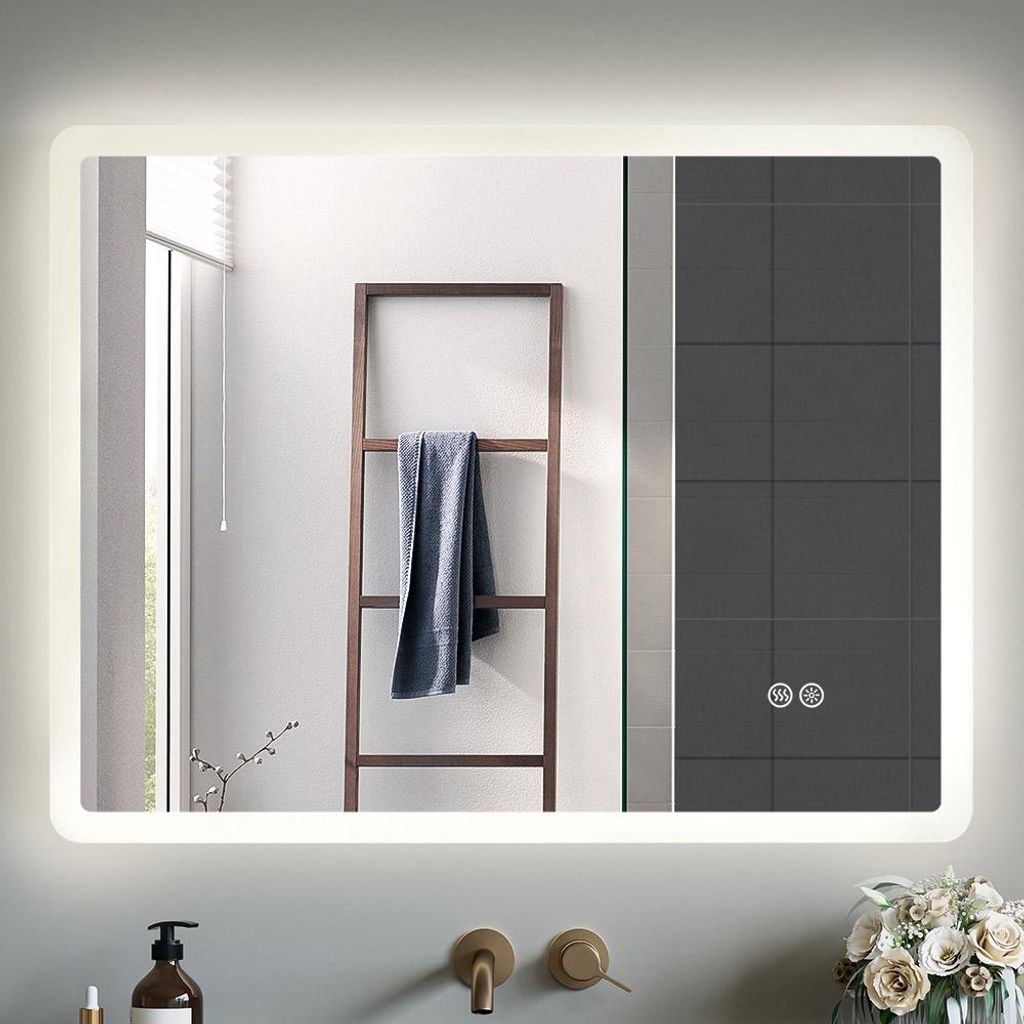 HOROW Specchio da bagno 70*90 cm Specchio da bagno con Immagine del prodotto 