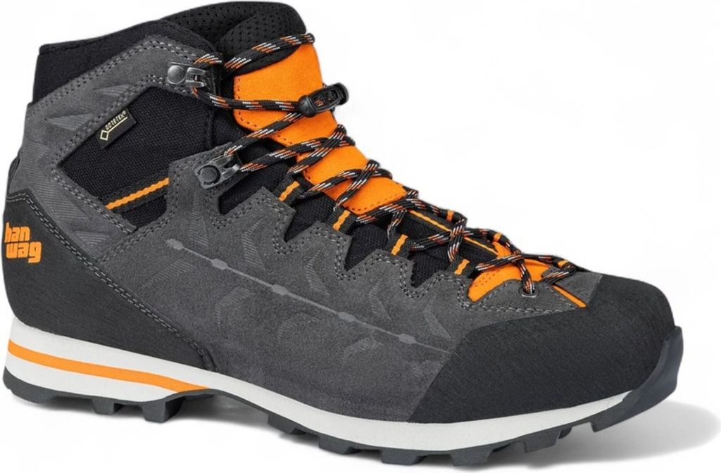 Hanwag Herren Trekkingstiefel MAKRA LIGHT GTX Asphalt Orange