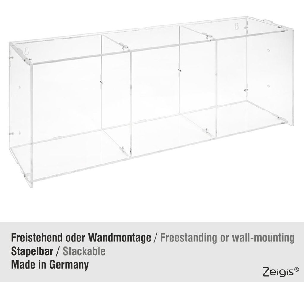 STACK - Modulares Regal aus Acrylglas für Nintendo Switch Spiele, stapelbar / Medienregal Aufbewahrung Wandmontage