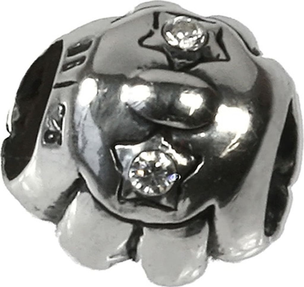 CarloBiagi Charm Bead Muschel Zirkonia 925 Echt Silber Schmuck Element D2BBSCZ23C