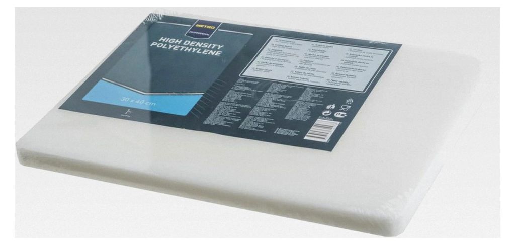 Schneidebrett aus Hart-Polyethylen (HDPE), 60 x 40 x 2 cm, weiß