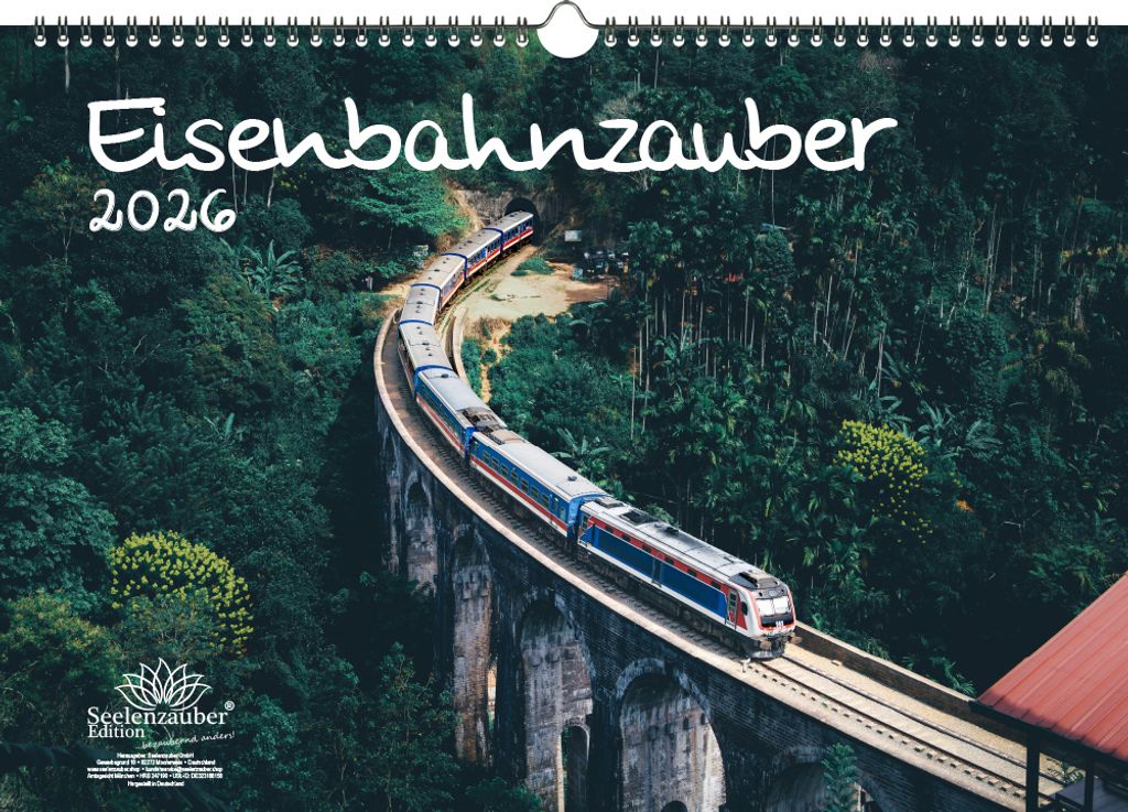 Eisenbahnzauber DIN A3 Kalender für 2026 Eisenbahn - Seelenzauber