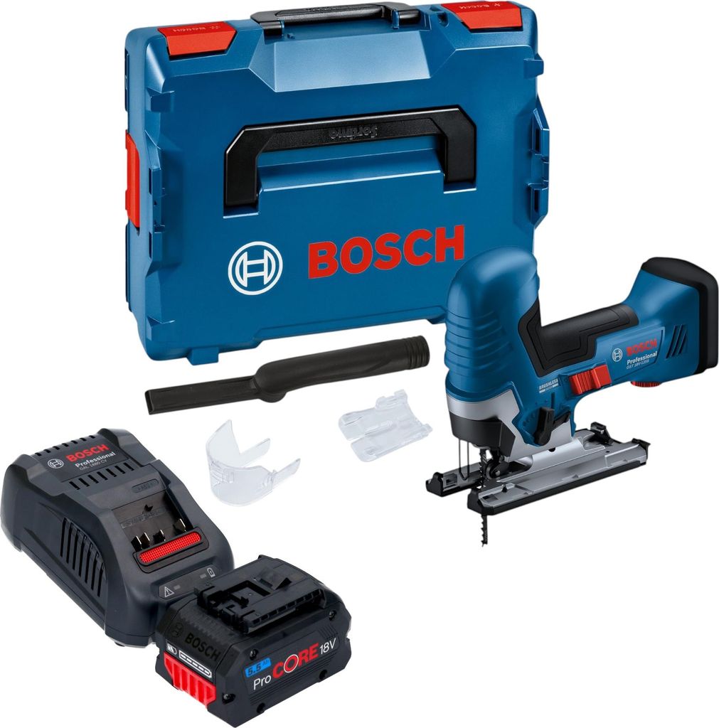 Bosch GST 18V-125 S Professional Akku Stichsäge 18 V 125 mm Brushless + 1x ProCORE Akku 5,5 Ah + Ladegerät + L-Boxx