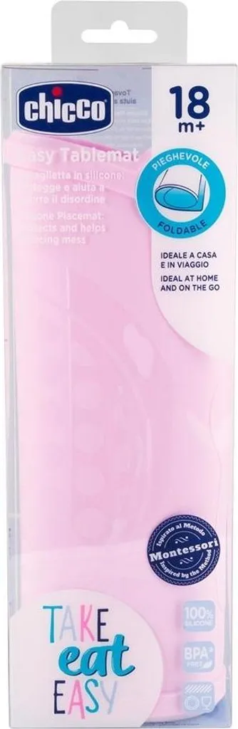 Set de Table Individuel en Silicone Chicco Rose - Accessoire Repas