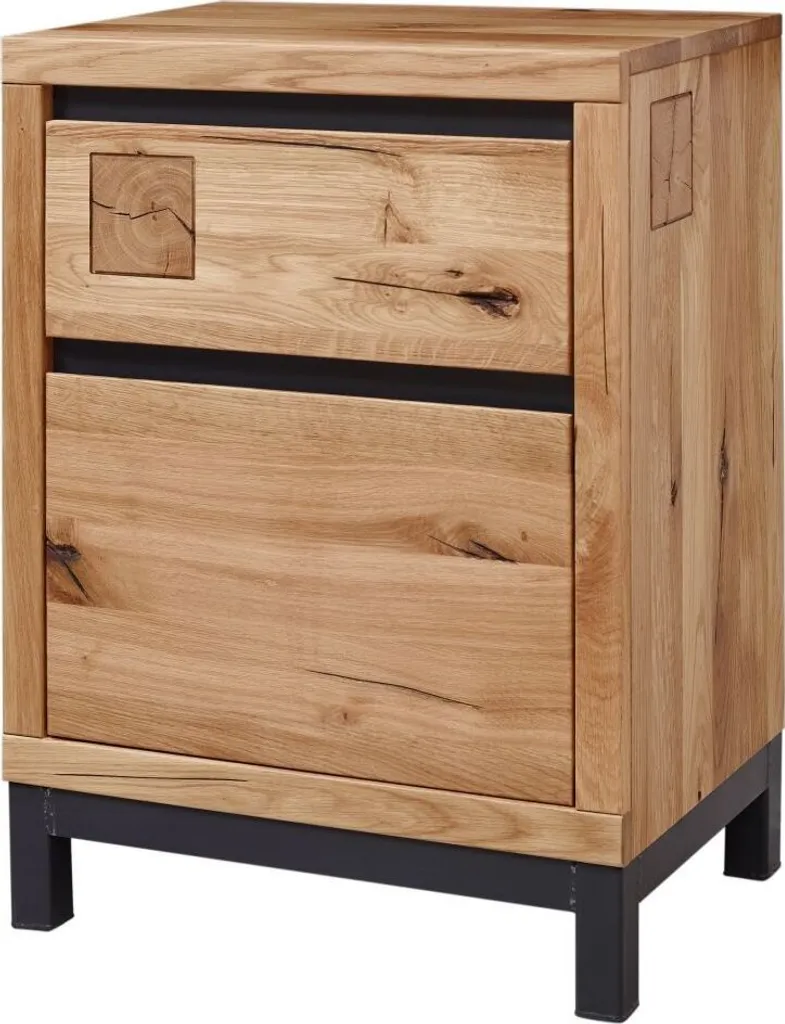 Commode Chêne sauvage huilé VILLANDERS #132 au style industriel