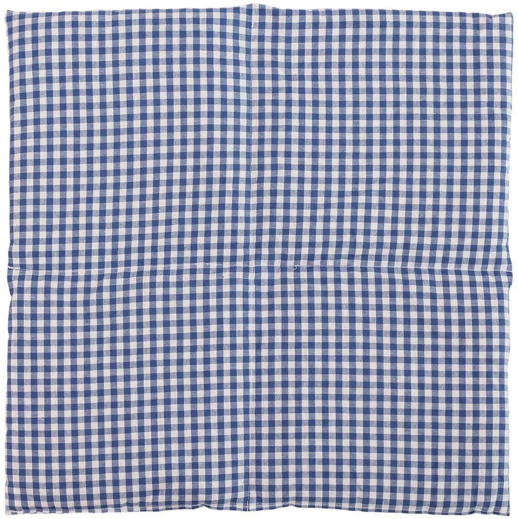 Rapssamenkissen 40x40cm 4-Kammer groß blau-weiß - Wärmekissen - Körnerkissen