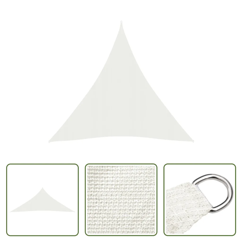 The Living Store Tenda da sole 160 g/m² Bianca 4x5x5 m HDPE - 6