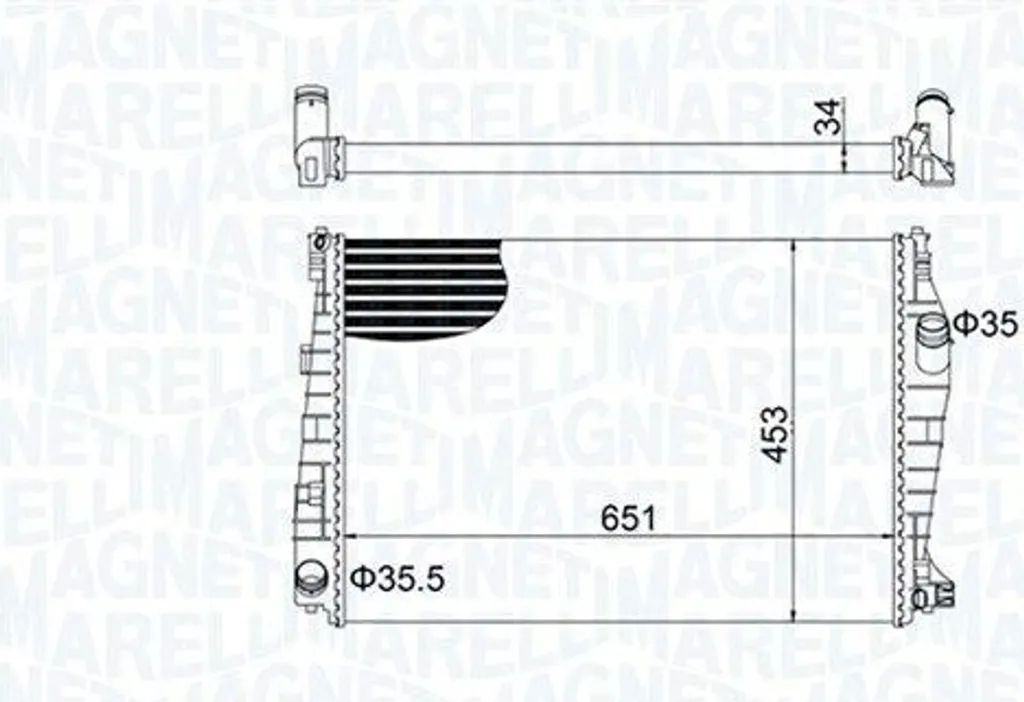 Radiateur de remplacement pour Alfa Romeo 159 Brera Spider série 939 eau