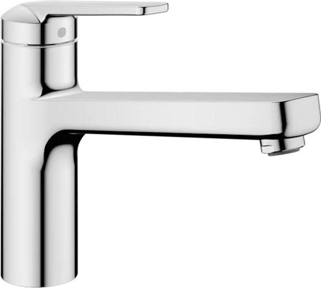 Hebelmischer Chrom | Topbedienung & 150° Schwenkauslauf | Wasseraustritt 123 / 185 mm, Ausführung:Wasseraustritt Höhe 123 mm