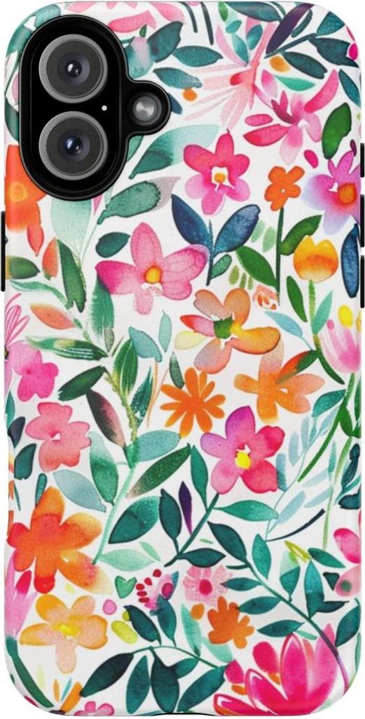 Buntes Aquarell-Blumenmuster – Hülle Kompatibel mit iPhone 16 Plus