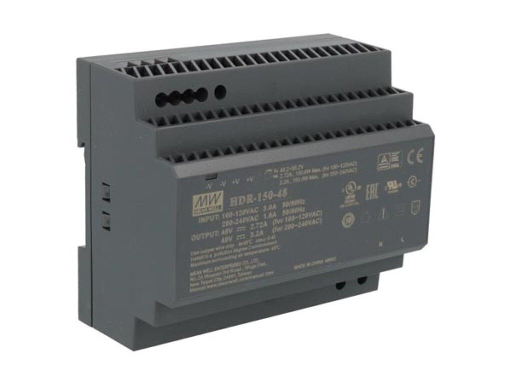 MEAN WELL HDR-150-48, 85 - 264 V, 150 W, 48 V, RoHS, 105 Obrázek produktu 