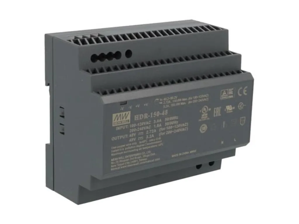 Alimentation 48V 150W sur Rail DIN - Sortie Unique Haute Performance