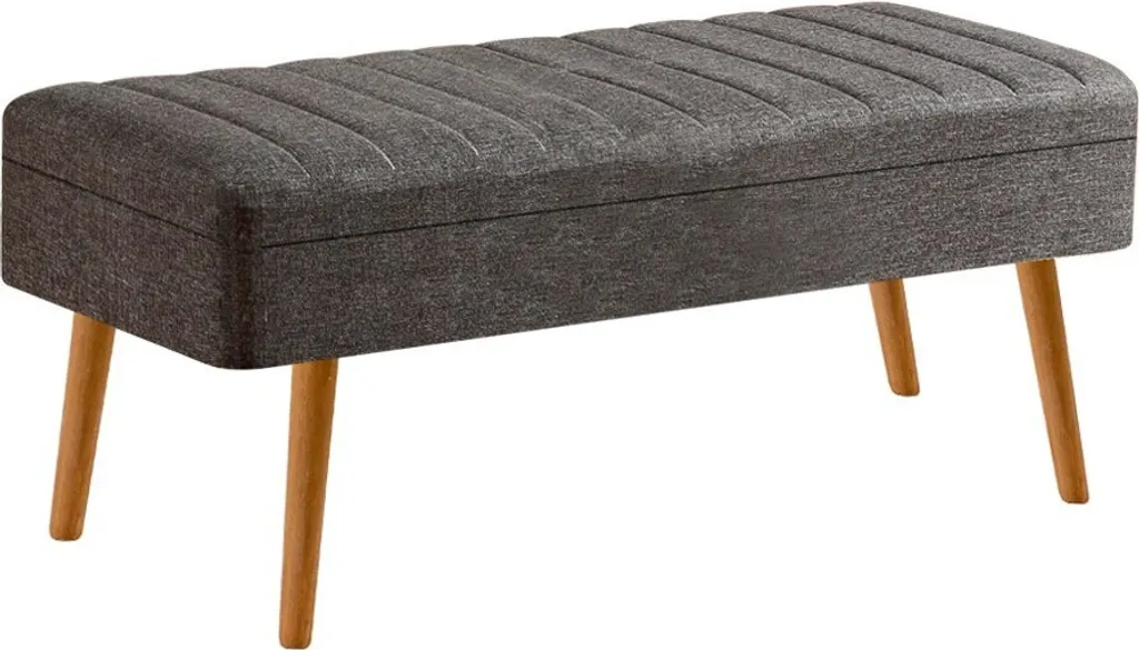 Skye Decor Vina 1053-2 Banc en Pin Atlantique Anthracite 90x46x40 cm