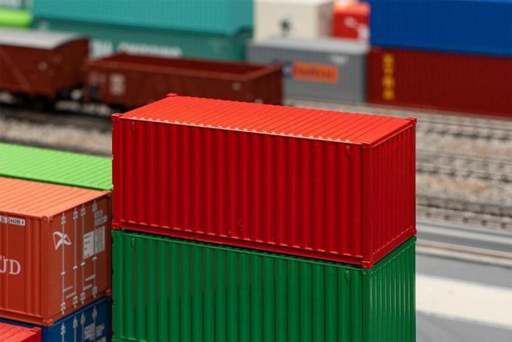 Faller 182003 - 1/87 / H0 20' Container, rot - Neu