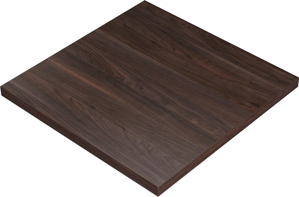 Bistrotisch 60x60 cm | Walnuss | Edelstahl Gestell