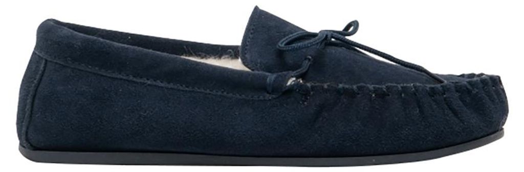 Mokkers Herren Oliver Hausschuhe mit Woll-Innenmaterial DF1117 (42 EU) (Marineblau)