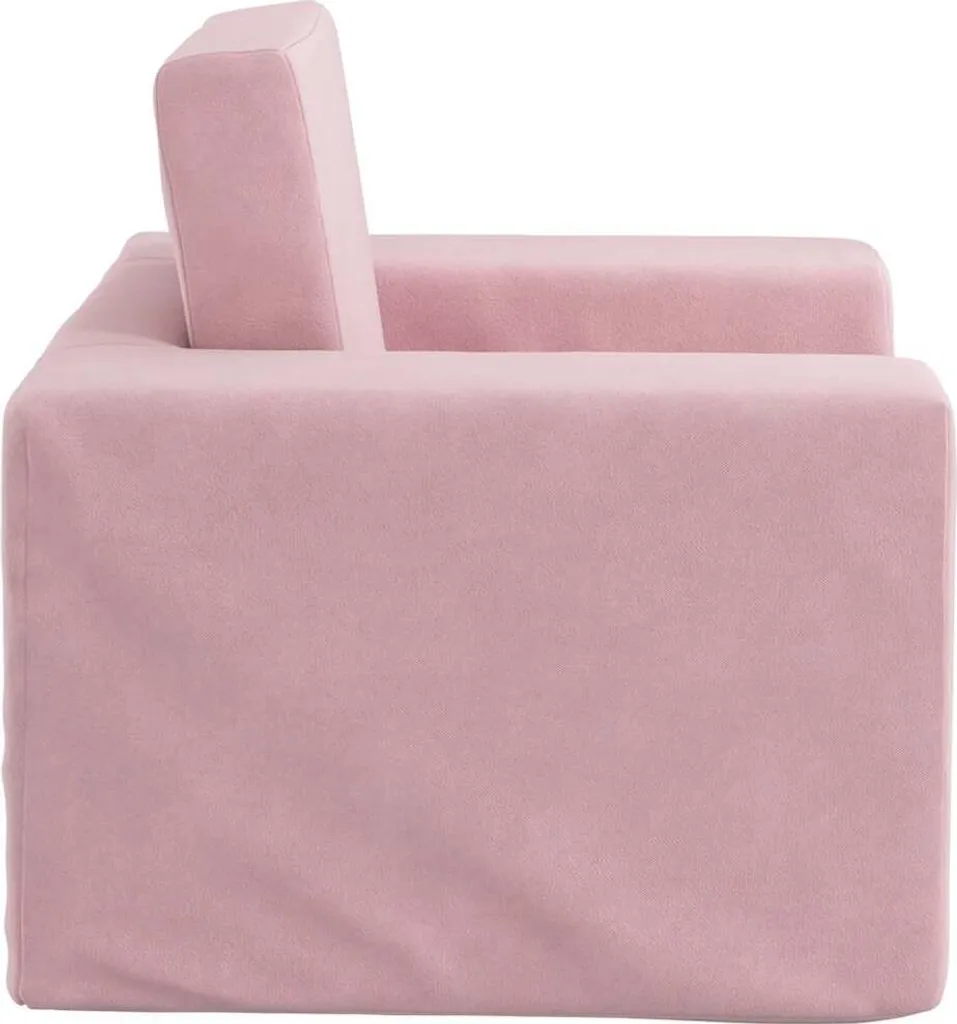 SYFAX™ Divano per Bambini Rosa in Morbido Peluche - 3