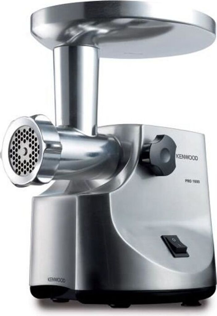 Fleischwolf KENWOOD MG510, 450W, Metallgehäuse, 3 Stahl Lochscheiben, 125 kg/h Kapazität, Inkl. Wurstfüller & Kebbe-Aufsatz