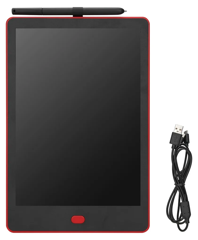 Tablette lumineuse LCD rouge pour dessin et écriture manuscrite LED