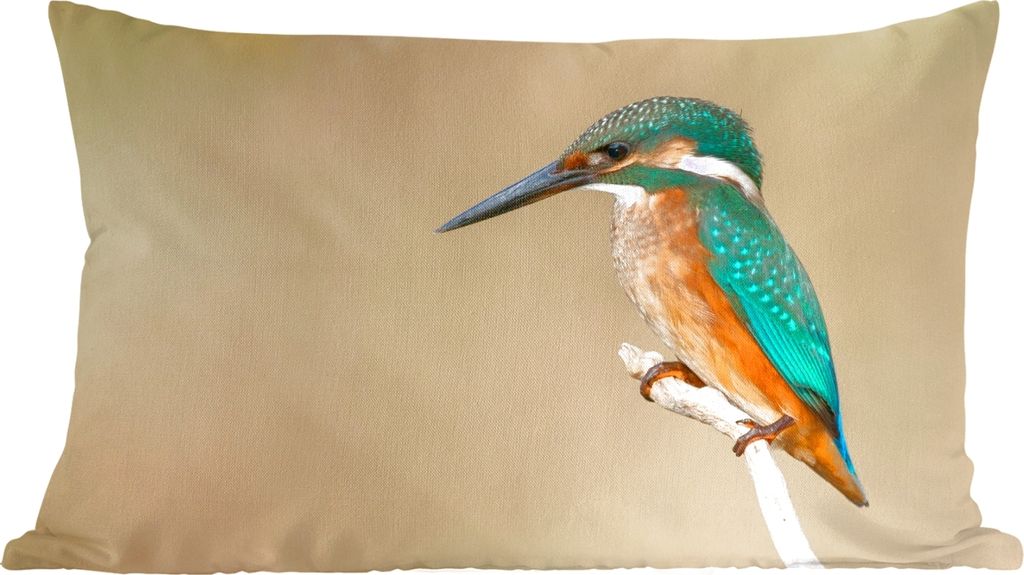 MuchoWow Zierkissen Sofakissen Wohnzimmer Dekokissen 50x30 cm Eisvogel - Tiere - Vogel - Wohnzimmerdekoration - Polster mit Photo