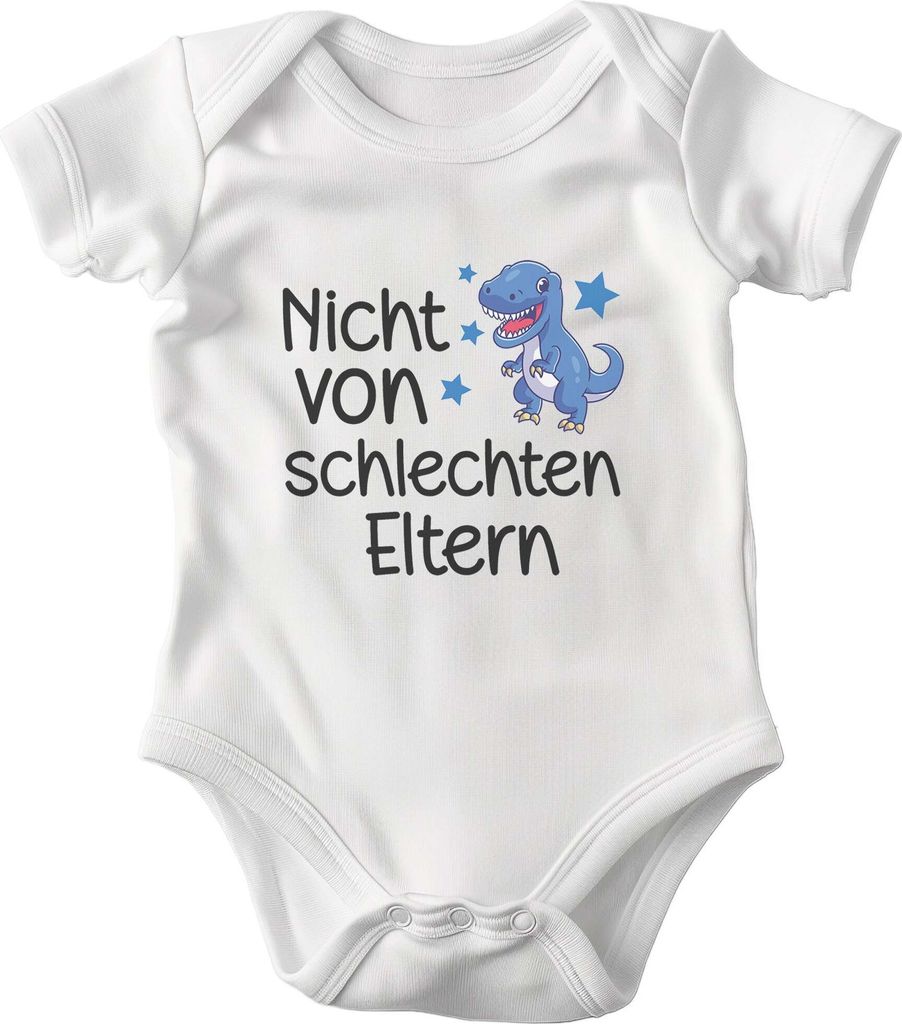 22Feels Baumwolle Junge Babybody Kurzarm Weiss Strampler Babyparty Geschenk Babshower Schlupfkragen Weicher Einteiler für Neugeborene Babys (6-12M)