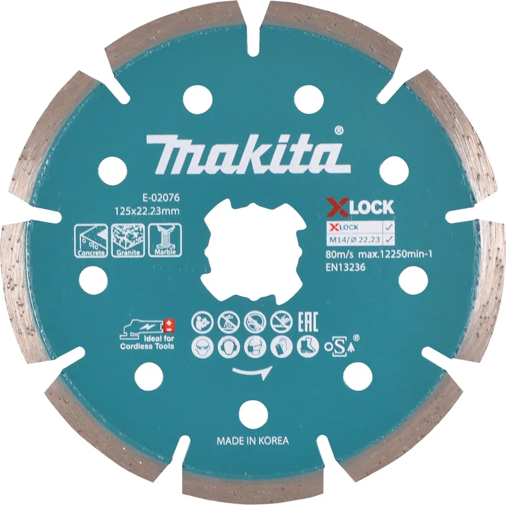 Disque Diamant pour Béton 125mm Makita E-02076 Idéal Gros Œuvre