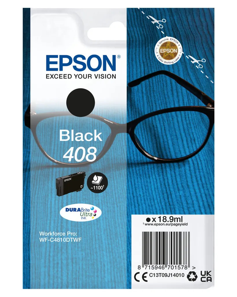Acquista Epson 408 Nero Originale | Cartuccia 18,9ml per WorkForce