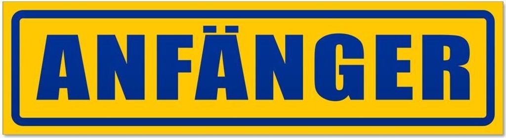 Kiwistar - Autoaufkleber - Blau - 30 x 8 cm - Anfänger invertiert - Hinweis Aufkleber Sticker für Auto, Kfz, Fahrrad, PKW, LKW