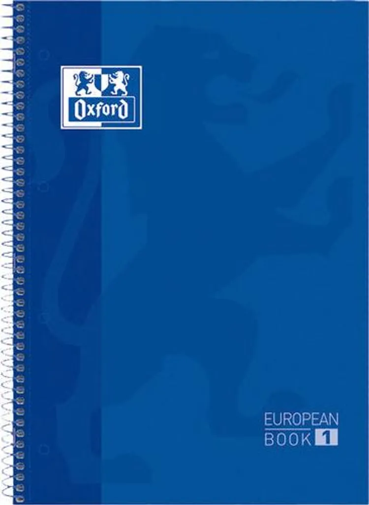 Lot de 5 Cahiers Oxford A4+ Lignés avec 4 Trous pour Classeur Bleu