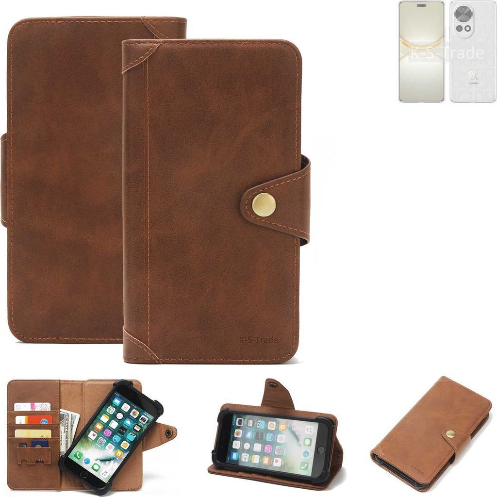 K-S-Trade Handyhülle kompatibel mit Huawei nova 12 Ultra Schutz Hülle Walletcase Bookstyle Tasche Case Handytasche Wallet Flipcase Cover Polyuret...