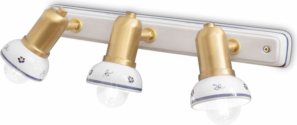 Spot Lampe Keramik Metall E14 verstellbar in Weiß Produktbild 