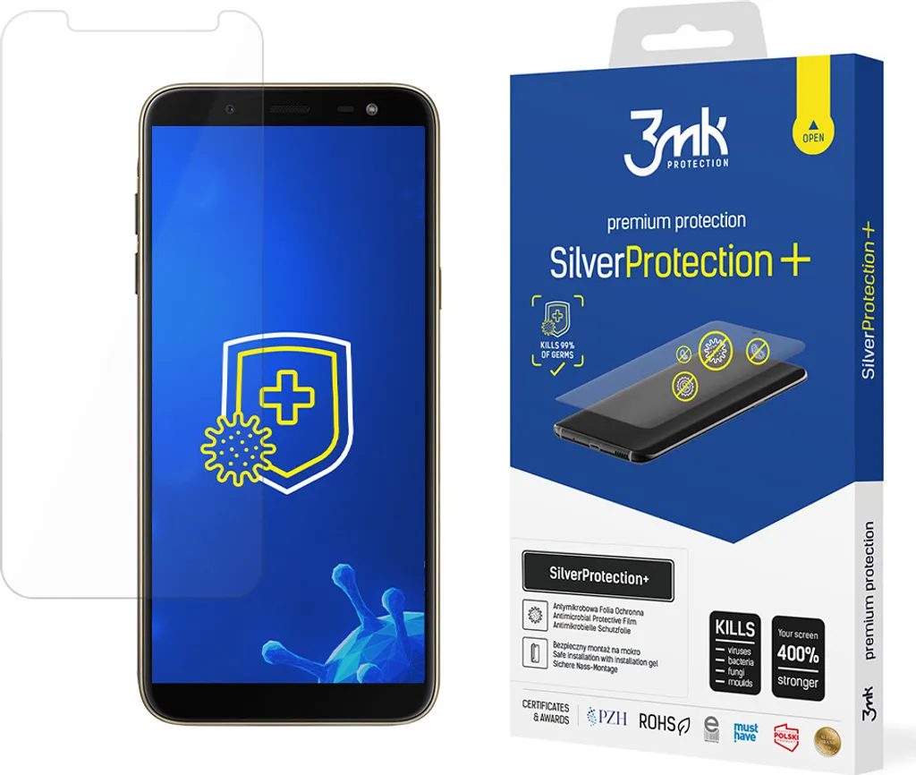 Pellicola 3mk SilverProtection+ per Galaxy J6 2018 | Anti-Shock 400%
