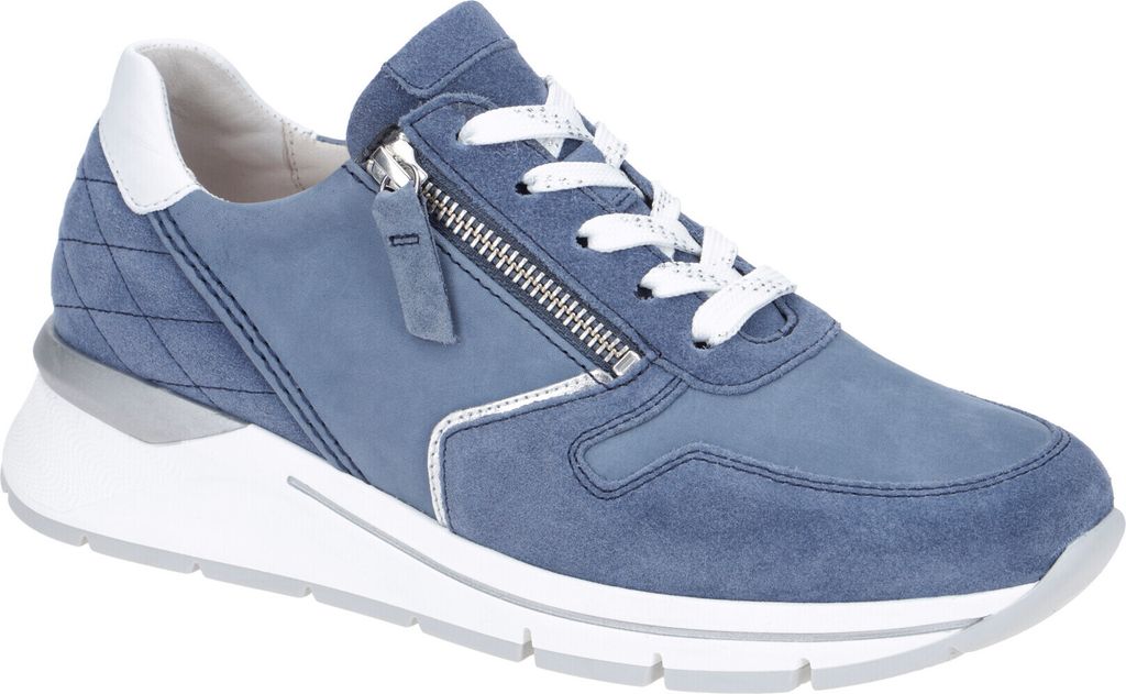 Gabor DAVOS Damenschuhe - sportliche Schnür- Halbschuhe blau Freizeit NEU