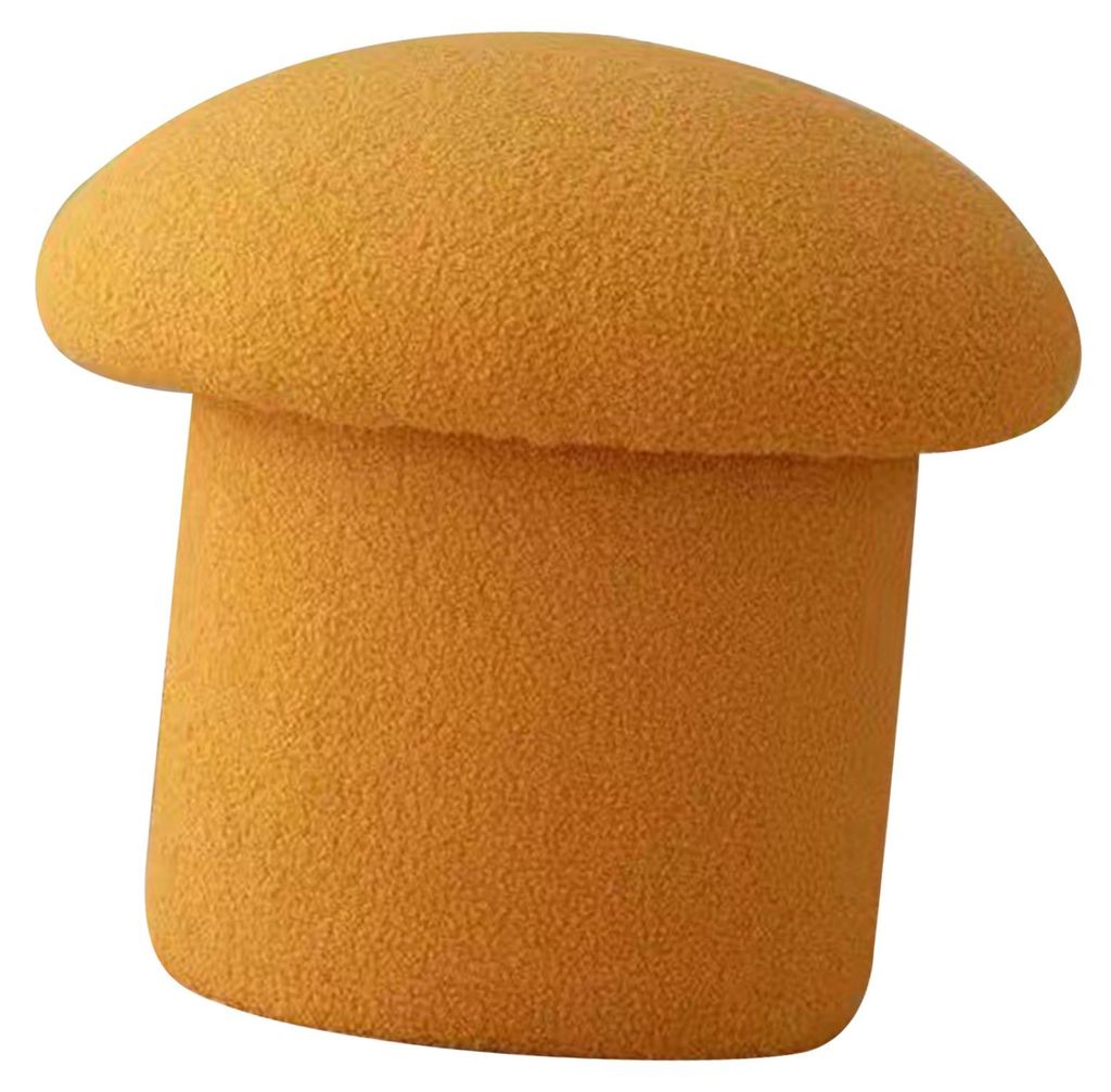Sofabank, schlicht, modern, elastisch, bequem, weich, rund, Kiefernholz, Fußhocker für Heimdekoration, Gelb