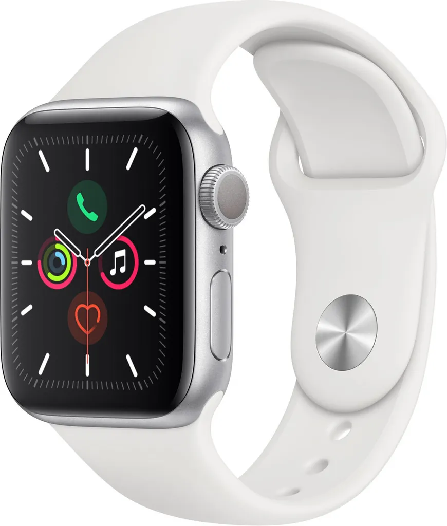 Montre Connectée Apple Watch Series 5 GPS avec Bracelet Sport Blanc Pur - 2