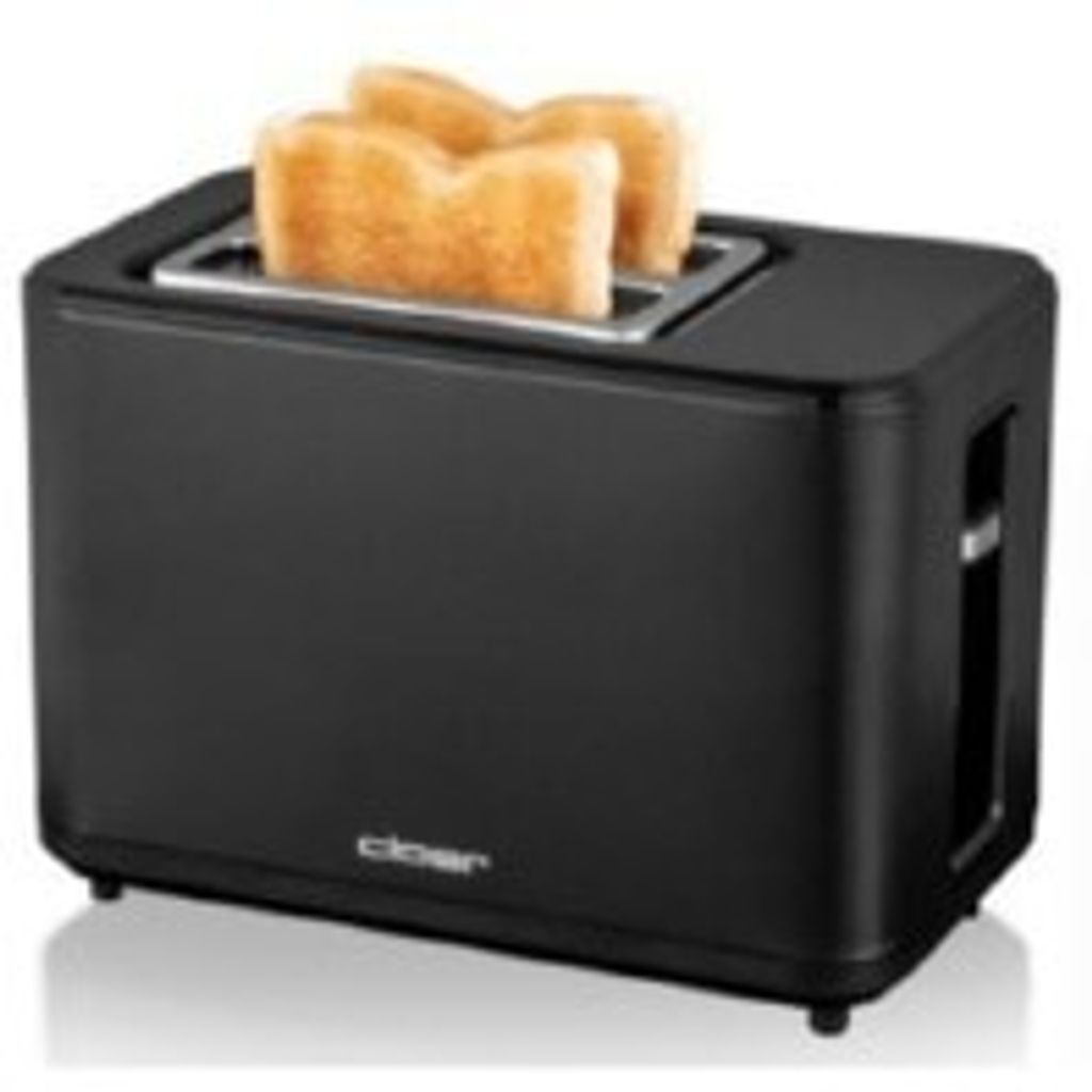 Cloer 3930 Digitaler Toaster – 2 Scheiben, 7 Bräunungsstufen, Auftau-/Aufwärmfunktion, Brötchenaufsatz, Schwarz