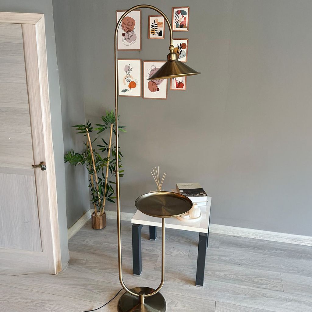 Tumbled U Stand Movable Headboard Modern Dekorative Stehlampe