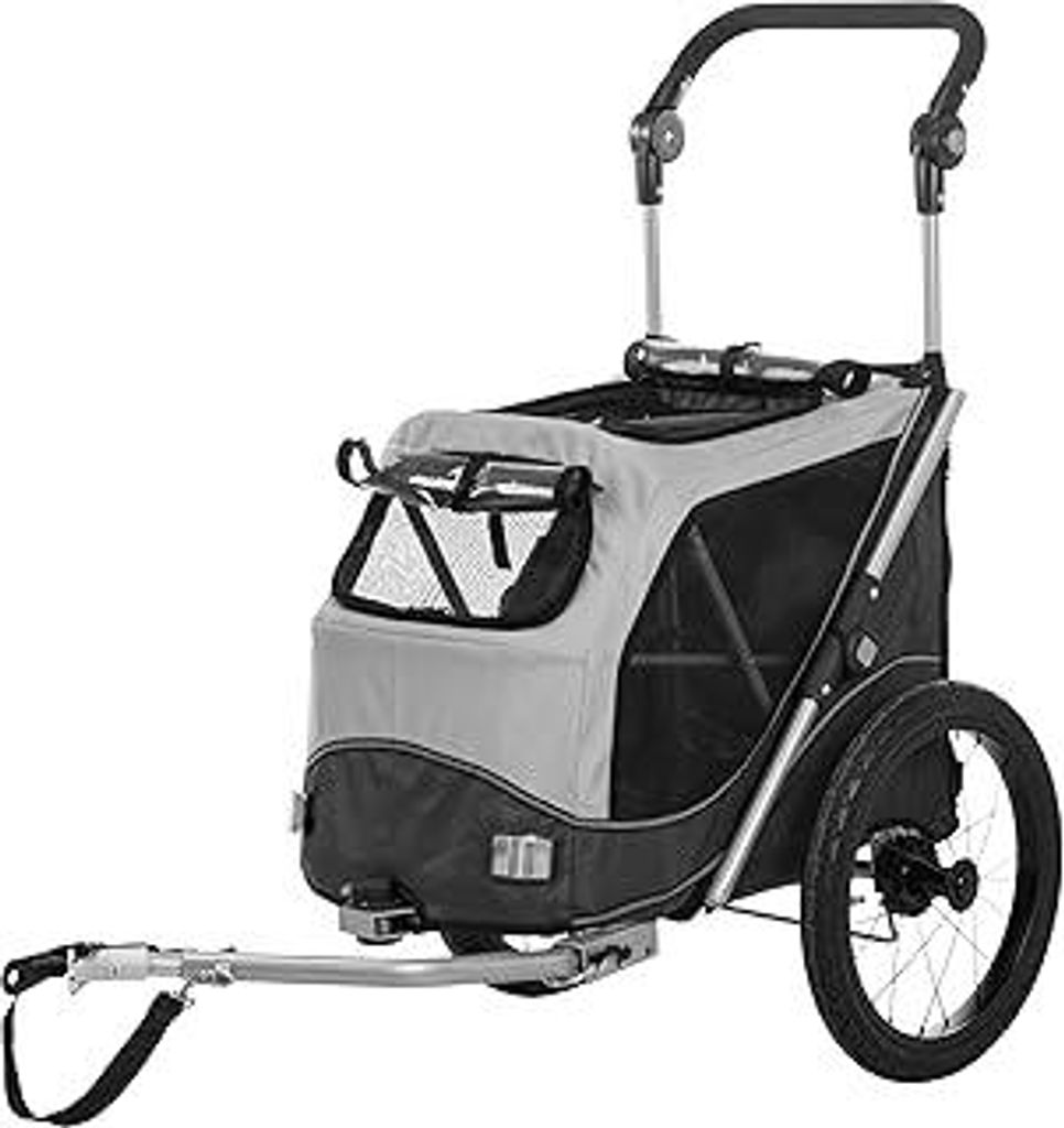 TRIXIE Hundeanhänger für das Fahrrad 40 x 40 x 60 cm bis zu 15 kg – reflektierend und mit praktischer Schnellfaltfunktion – mit integriertem ...