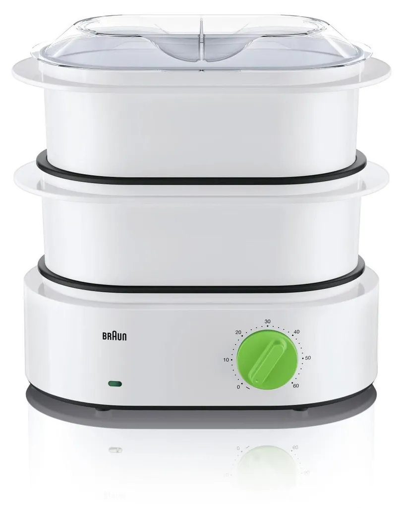 Braun Cuiseur à vapeur FS3000WH Turbo Vapeur 850W et Minuteur Précis